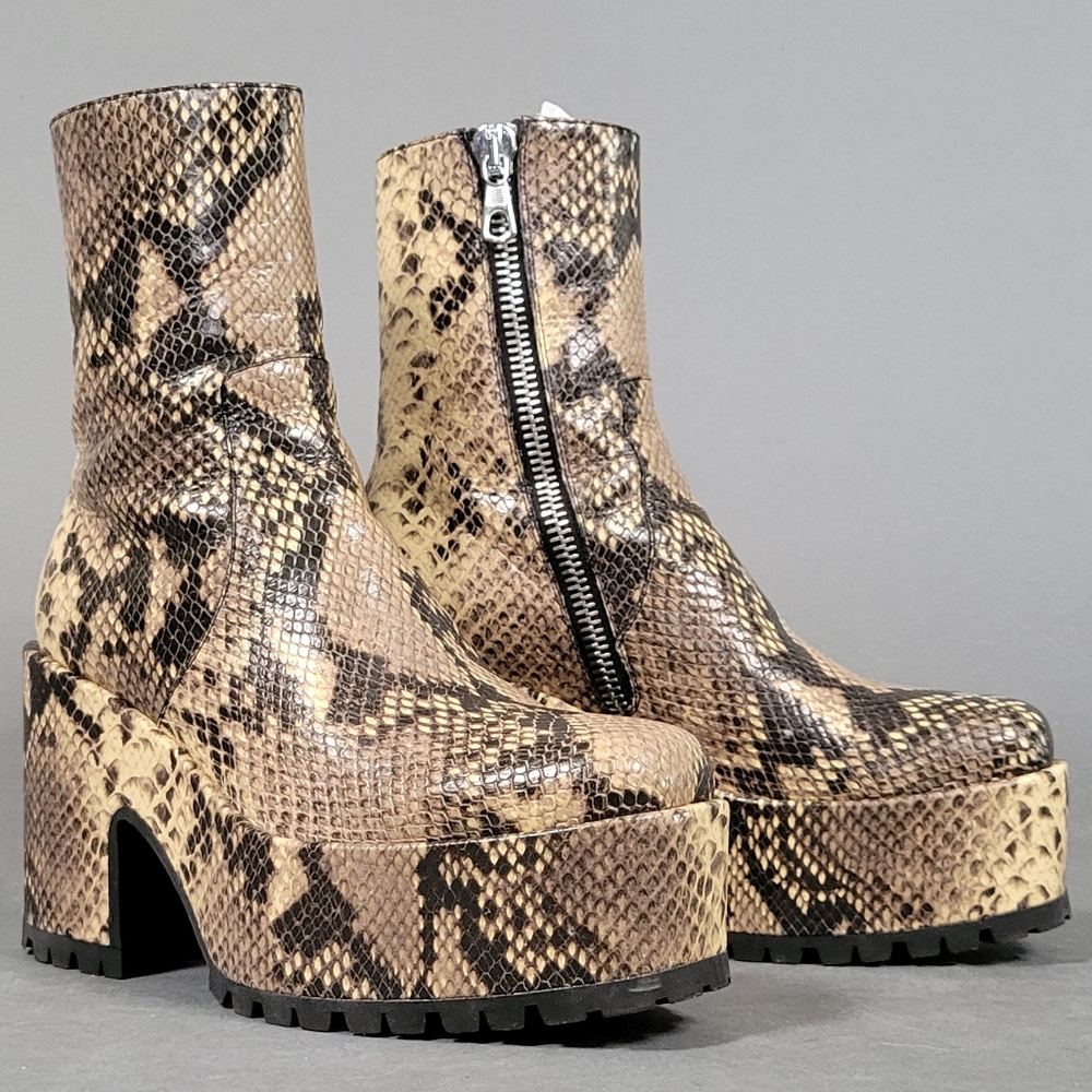 MENS DRIES VAN NOTEN PLATFORM PYTHON SNAKE SKIN BOOTS SZ 39